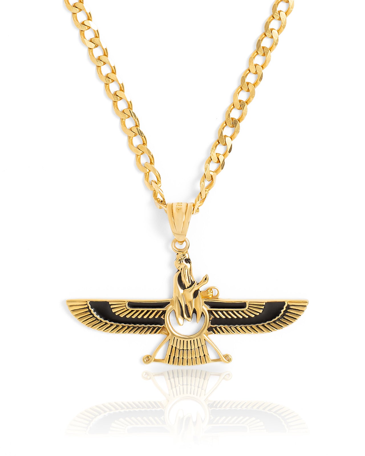 Faravahar Silver 925 Black Necklace