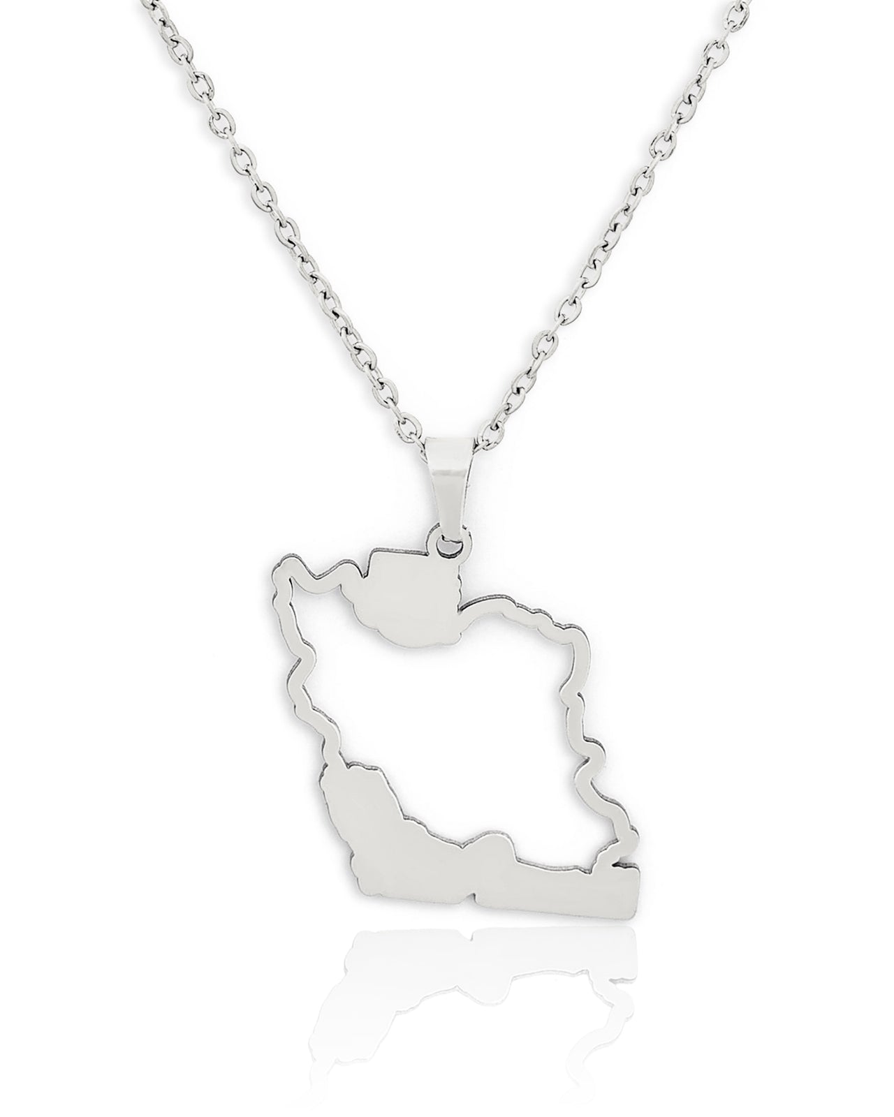 IRAN Borders Stainless Steel Necklace