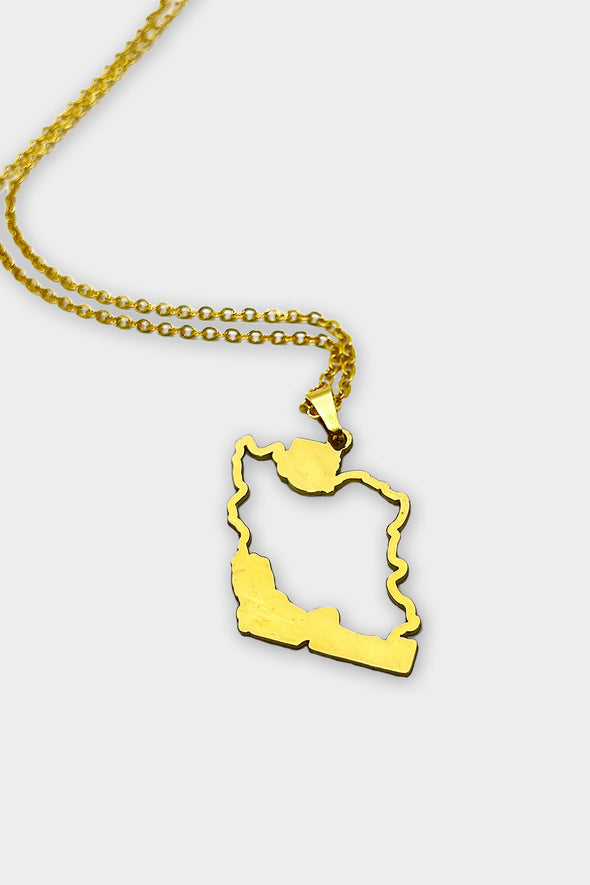 IRAN MAP 1.3 STAINLESS STEEL NECKLACE