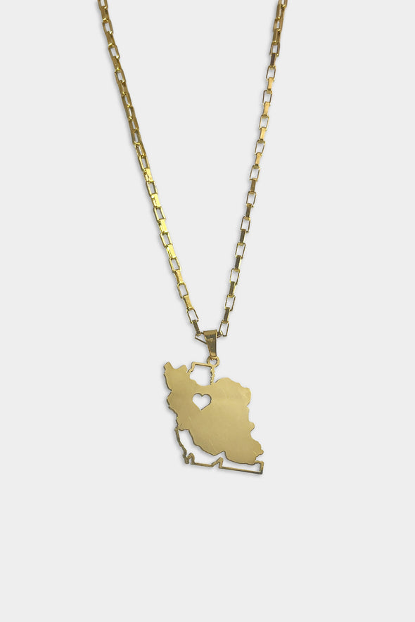 IRAN MAP 1.4 STAINLESS STEEL NECKLACE