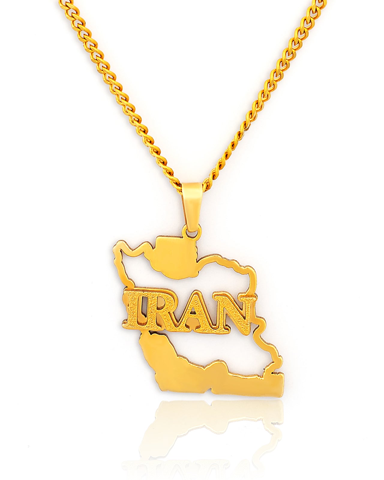 Iran Map 1.2 Stainless Steel Necklace