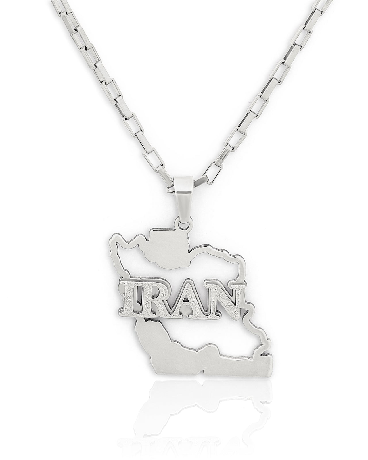 Iran Map 1.2 Stainless Steel Necklace
