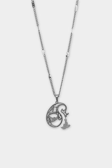 PAISLEY BIRDS STAINLESS STEEL NECKLACE